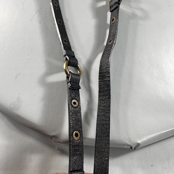 Michael Kors D Ring Statement Belt Skinny Studded Leather Accent Accessories - Picture 7 of 12